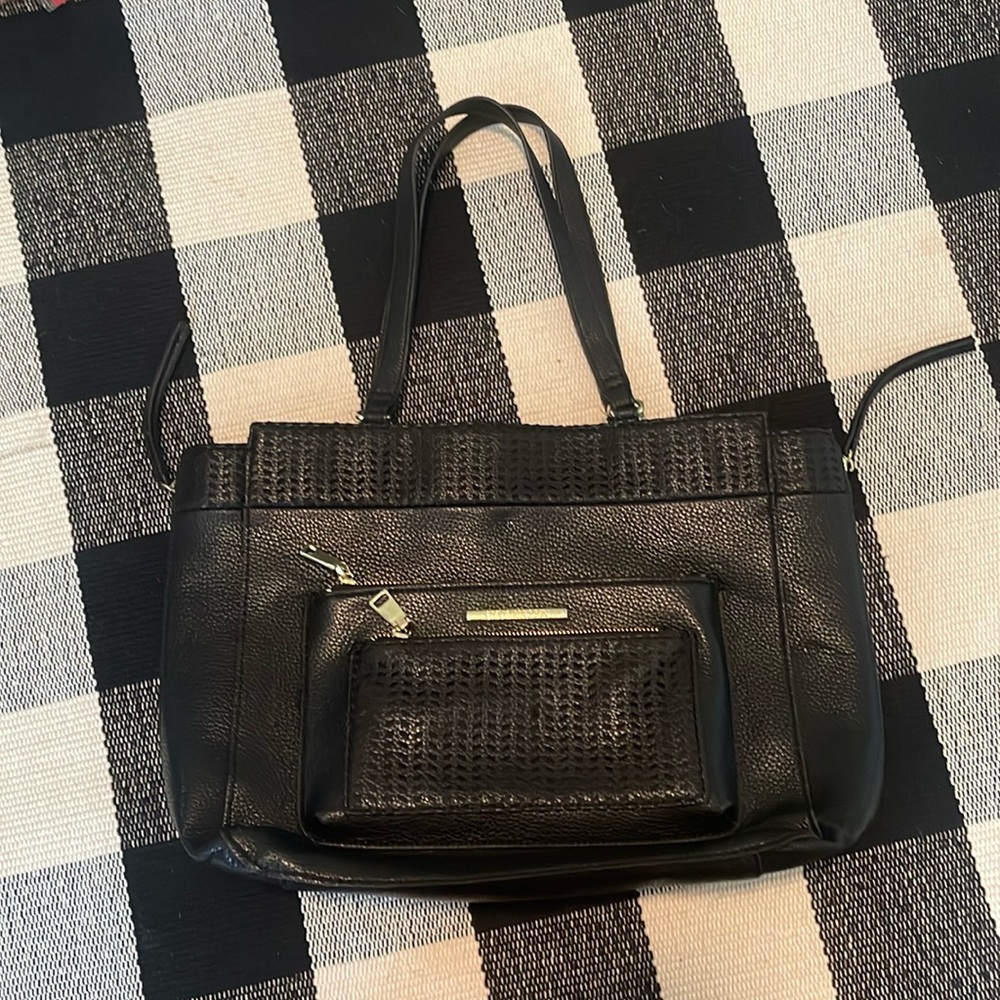 Steve Madden Black Leather Tote